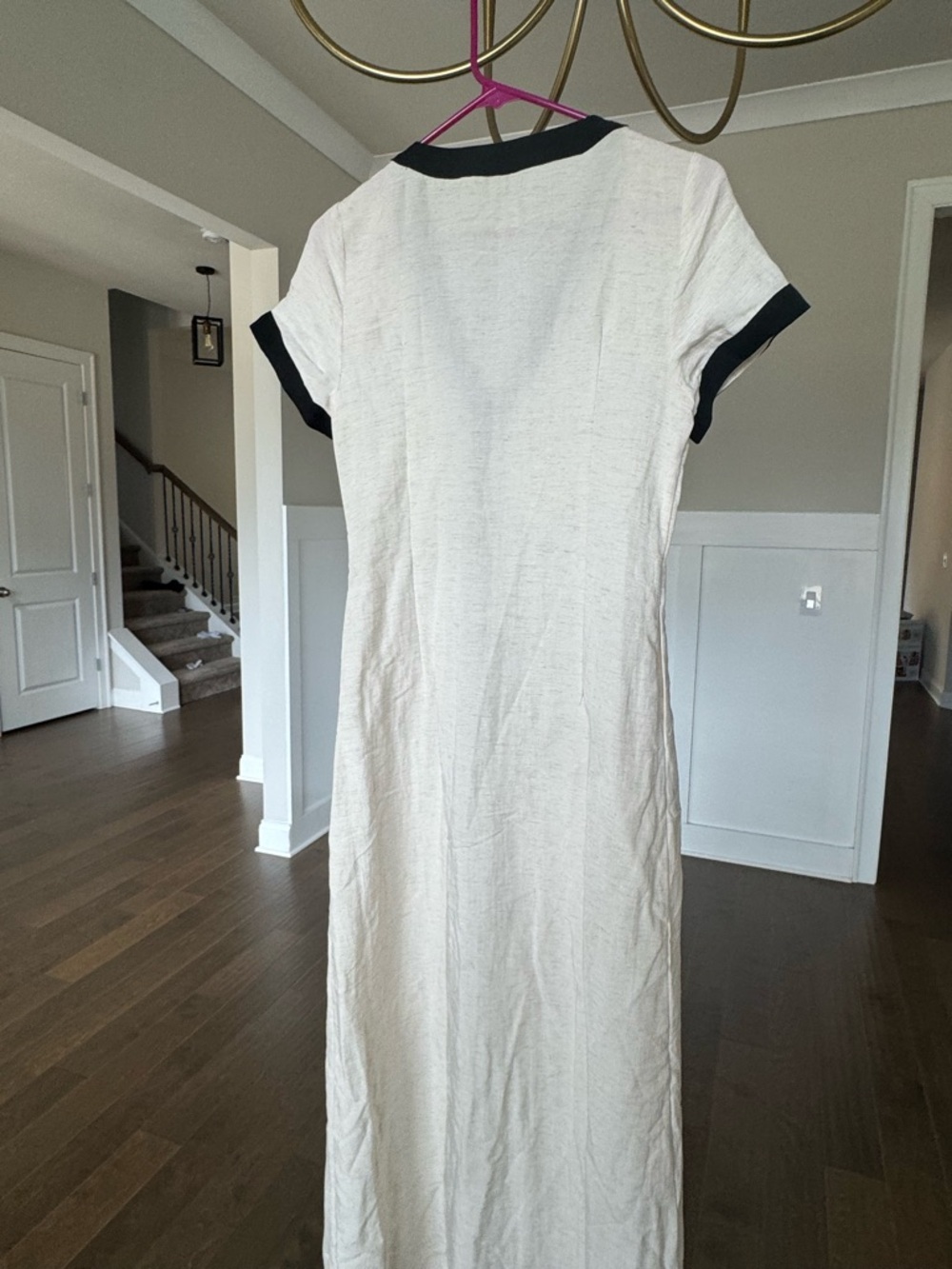 Commense Linen and Cotton Cream Maxi Dress - Picture 6 of 6
